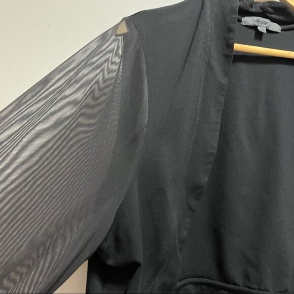 SIZE 4x Addition Elle New Noir Black Bolero with Sheer Sleeves - Picture 2 of 6